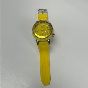 Strada Watch with Vibrant Yellow Silicone Strap